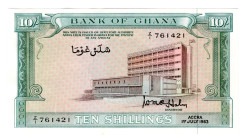 Ghana 10 Shillings 1963
P# 1d, N# 235362; # Z/1 761421; UNC