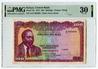 Kenya 100 Shillings 1972 PMG 30 Very Nice
P# 10c, # A/31 980899