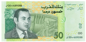 Morocco 50 Dirhams 2002
P# 69, N# 210964; # 30689088; UNC