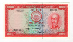 Portuguese Guinea 1000 Escudos 1964
P# 43a, N# 270586; # 203299; UNC