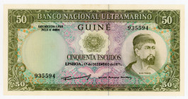Portuguese Guinea 50 Escudos 1971
P# 44, N# 224448; # 935594; UNC
