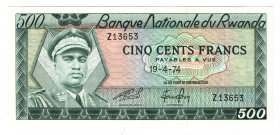 Rwanda 500 Francs 1974
P# 11, N# 227625; # Z13653; UNC