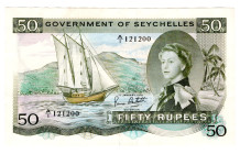 Seychelles 50 Rupees 1972
P# 17d, N# 257928; # A/1 121200; XF