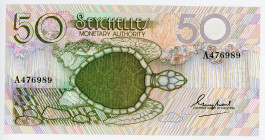 Seychelles 50 Rupees 1979 (ND)
P# 25a, N# 283462; # A476989; UNC