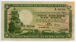 South Africa 5 Rand 1936
P# 86, N# 231789; # B/11 933582; G-VG