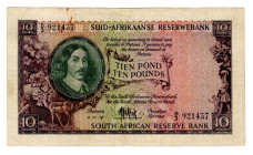 South Africa 10 Pound 1957
P# 99, N# 231807; # D/3 921437; VF