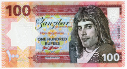 Zanzibar 100 Rupees 2019 Specimen "Freddie Mercury"
# E00086; Fantasy Banknote; Limited Edition; Made by Matej Gábriš; BUNC