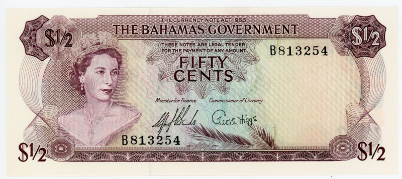 Bahamas 1/2 Dollar 1965
P# 17, N# 220971; # B813254; UNC
