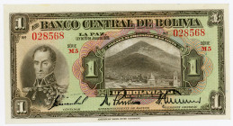 Bolivia 1 Boliviano 1928
P# 118a, N# 213527; # M5028568; UNC