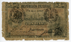 Chile 1 Peso 1907
P# 15a, N# 201873; Very rare note; UNC
