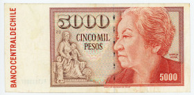 Chile 5000 Pesos 1997
P# 155e, N# 205659; # FC3233097; VF
