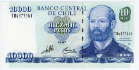 Chile 10000 Pesos 1997
P# 157b, N# 214912; # TD4377541; UNC