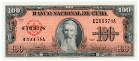 Cuba 100 Pesos 1959
P# 93a, N# 219536; # B266678A; UNC