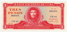 Cuba 3 pesos 1988
P# 107b, N# 205116; # CD03 869353; UNC