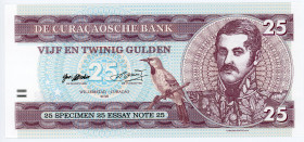 Curacao 25 Gulden 2016 Specimen "Willemstad"
# A 00118; Fantasy Banknote; Willemstad; Limited Edition; Made by Matej Gábriš; BUNC