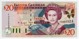East Caribbean States 20 Dollars 2000
P# 44a, N# 248681; # F006692A; AUNC