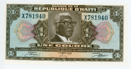 Haiti 1 Gourde 1979 (ND)
P# 230Aa, N# 229385; # X781940; AUNC