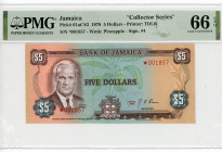 Jamaica 5 Dollars 1978 PMG 66 EPQ Gem Uncirculated
P# 61aCS3, # *001857
