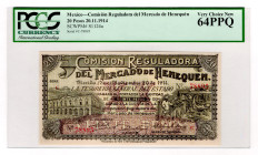 Mexico Comision Reguladora del Mercado de Henequen 20 Pesos 1914 PCGS 64 PPQ
P# S1124a, # C78895; UNC