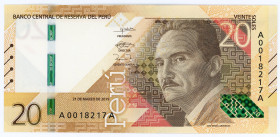 Peru 20 Soles 2019
N# 335051; # A0018217A; UNC