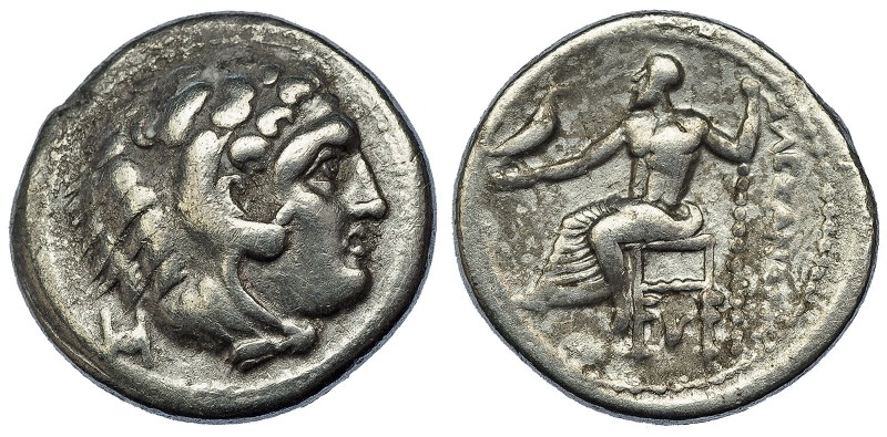ALEJANDRO III. Sardes. Dracma (334-323 a.C.). R/ Marca: rosa bajo el trono. AR 4...