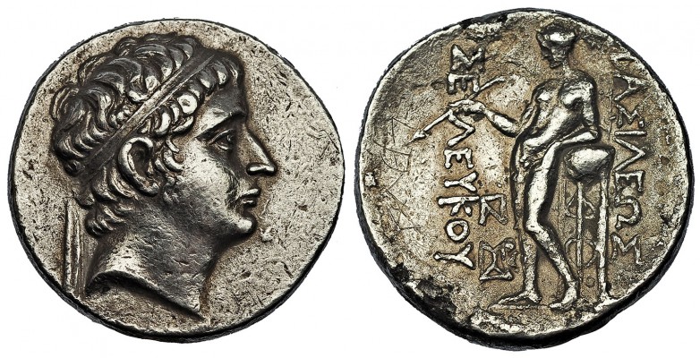 REINO SELÉUCIDA. Seleuco II. Tetradracma (246-225 a.C.). A/ Busto diademado a de...