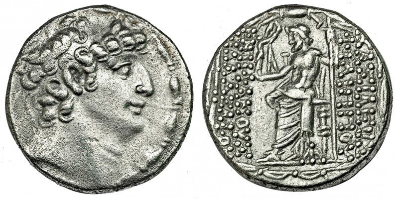 REINO SELÉUCIDA. Filipo I. Tetradracma (93-83 a.C.). R/ Zeus sentado a izq. con ...