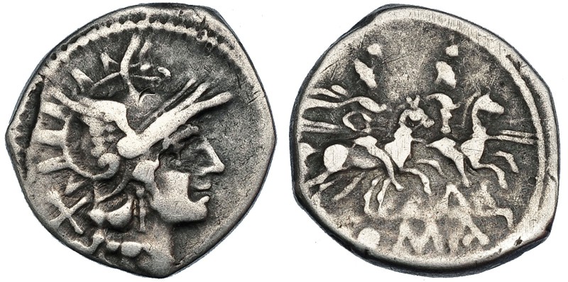 MATIENA. Denario. Roma (179-170 a.C.). FFC-902. SB-2. BC+.
