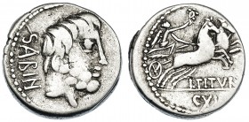 TITURIA. Denario. Roma (89 a.C.). FFC-1148. Sb-6a. MBC-.