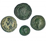 Lote de 4 bronces romano-provinciales. BC+/MBC-.