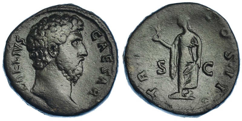 AELIO. As. Roma (137). A/ Busto de Aelio a der.; L. AELIVS CAESAR. R/ La Esperan...