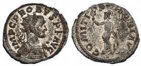 PROBO. Antoniniano. Lugdunum (281). R/ Minerva con rama, escudo y lanza. RIC-69. CH-106. P.O. EBC-.