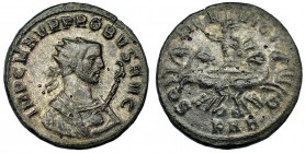 PROBO. Antoniniano. Serdica (276-282). A/ Busto a der. con manto imperial y cetro con águila; IMP. C. M. AVR. PROBVS. AVG. R/ VIRTVS PROBI AVG. RIC-no...