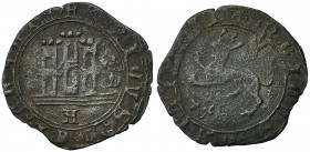 ENRIQUE IV. Maravedí. Ávila. P coronada a la der. del castillo. III-790.4. BC+. Muy escasa.