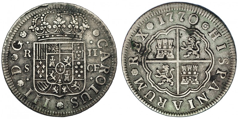 2 reales. 1770. Sevilla. CF. VI-653. MBC.