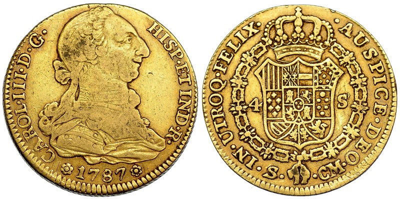 4 escudos. 1787. Sevilla. CM. VI-1573. MBC-.