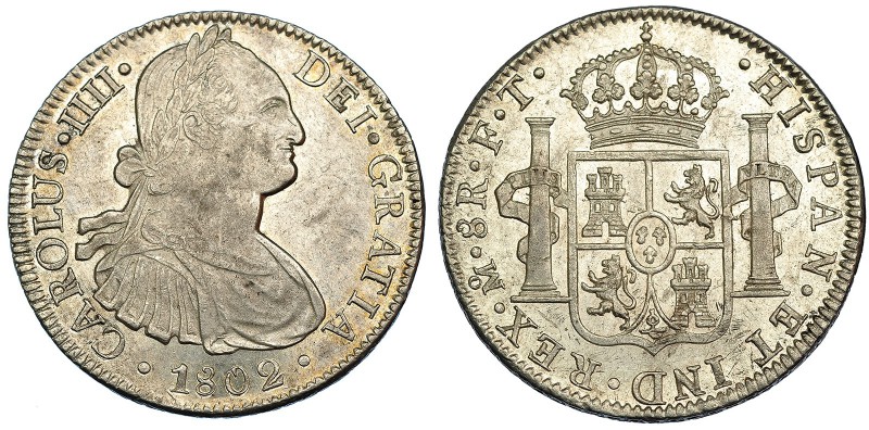 8 reales. 1802. México. FT. VI-799. B.O. EBC-/EBC.