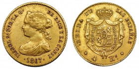4 escudos. 1867. Madrid. VI-572. MBC/MBC+.