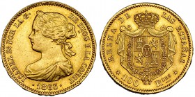 100 reales. 1863. Madrid. VI-650. MBC+/EBC.