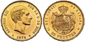25 pesetas. 1878*18-78. Madrid. DEM. VII-105. B.O. EBC+.