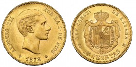 25 pesetas. 1878*18-78. México. EMM. VII-106. R.B.O. EBC+.