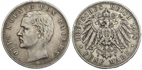 ESTADOS ALEMANES. Bavaria. 5 marcos. 1908. D. KM-512.1. MBC-/MBC.
