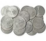 AUSTRIA. Lote de 20 monedas de 50 y 100 schilling. 50 schilling (5): 1970; 1972; 1973; 1974; 1978. 100 schilling (15): 1975 (2); 1976 (4); 1977 (2); 1...