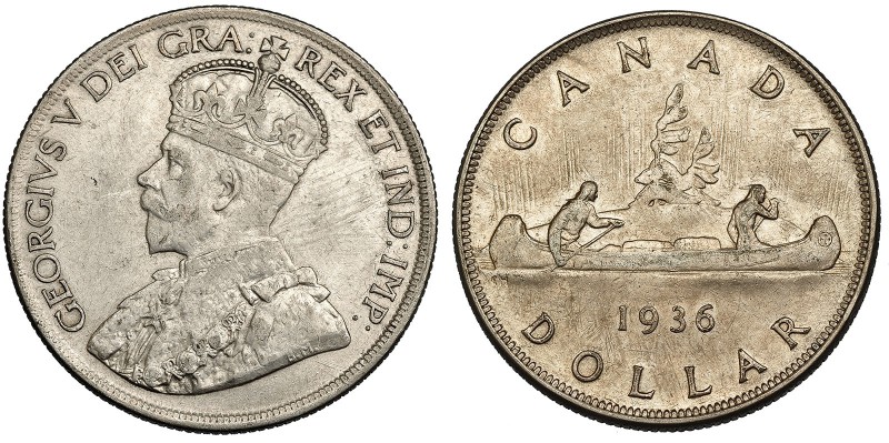 CANADÁ. Dólar. 1936. KM-31. MBC-.