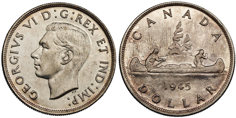 CANADÁ. Dólar. 1945. KM-37. EBC.