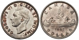 CANADÁ. Dólar. 1947. KM-37. EBC-.