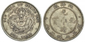 CHINA. Dólar. 1908 (año 34). Peiyang. Y-73.3. MBC/MBC-.