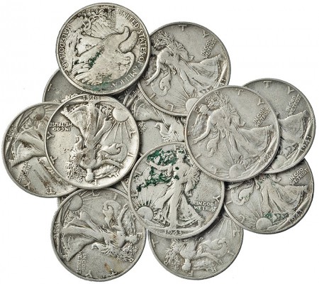 ESTADOS UNIDOS. Lote de 14 piezas de 1/2 dólar. 1936, 1936-S, 1939-D, 1941, 1941...