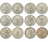 ESTADOS UNIDOS. Lote de 6 monedas de 1 dólar. 1880-S; 1881; 1881-S; 1882; 1882-O; 1882-S. KM-110. MBC+/EBC-.