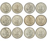 ESTADOS UNIDOS. Lote de 6 monedas de 1 dólar. 1883; 1883-O; 1883-S; 1884; 1884-O; 1885. KM-110. MBC+/EBC-.